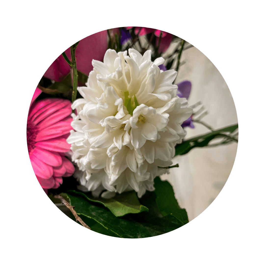 Blumenstrauß Lucy Laubegast. Detailbild.