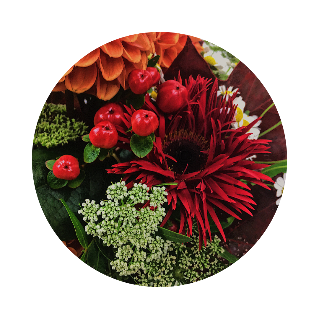 Blumenstrauß Ruby von Bühlau. Detailbild.