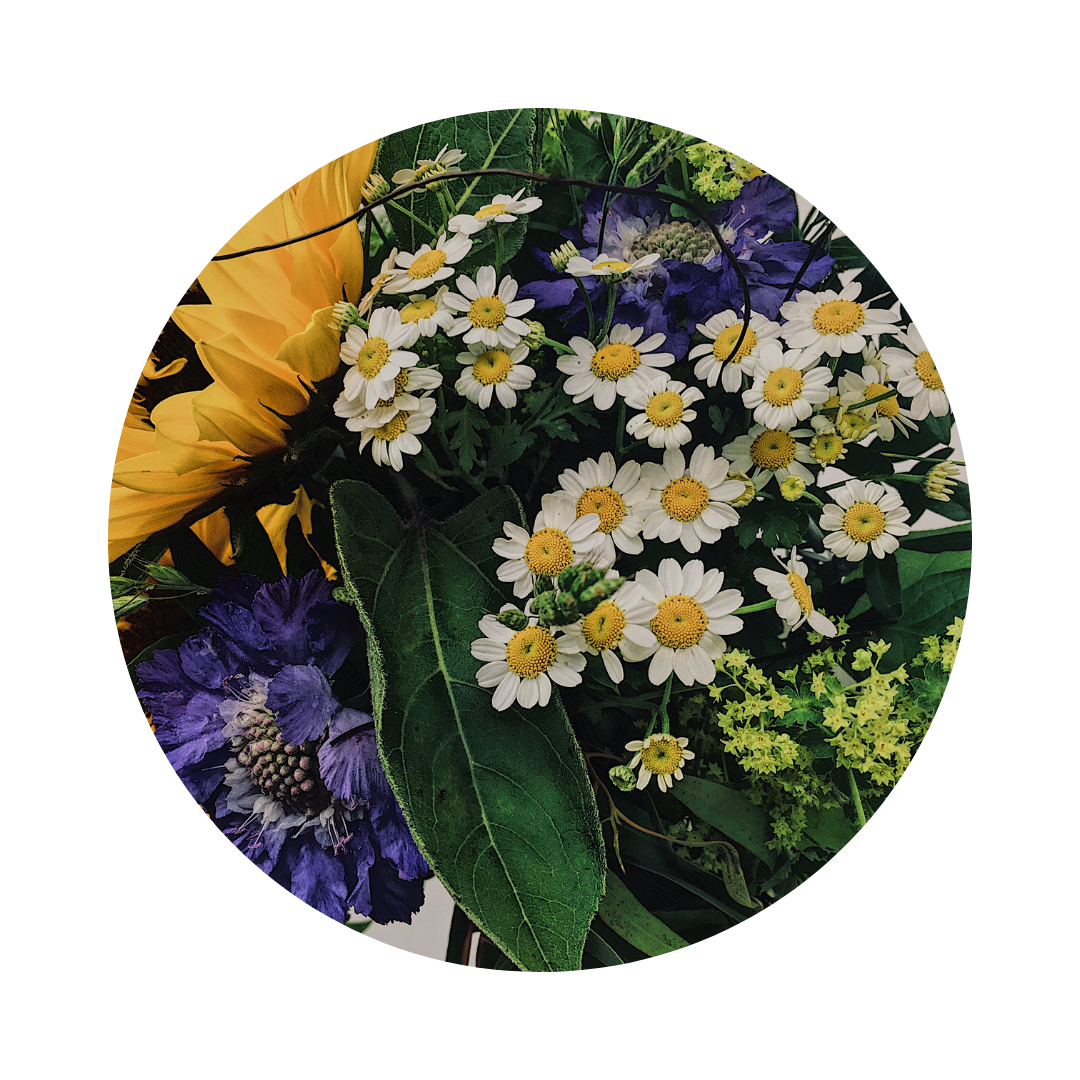 Blumenstrauß Anna Cossebaude. Detailbild.