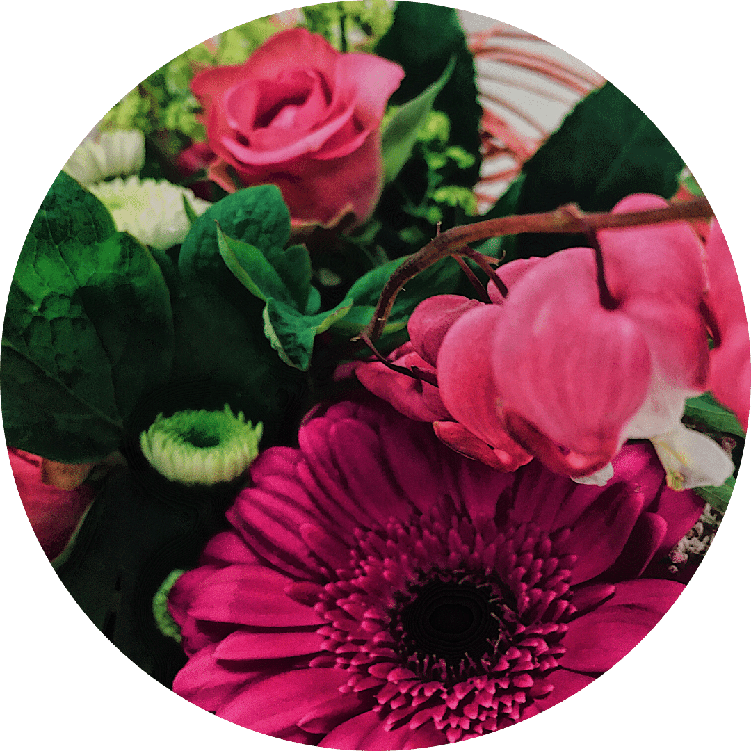 Blumenarrangement Johannstadt. Detailbild.