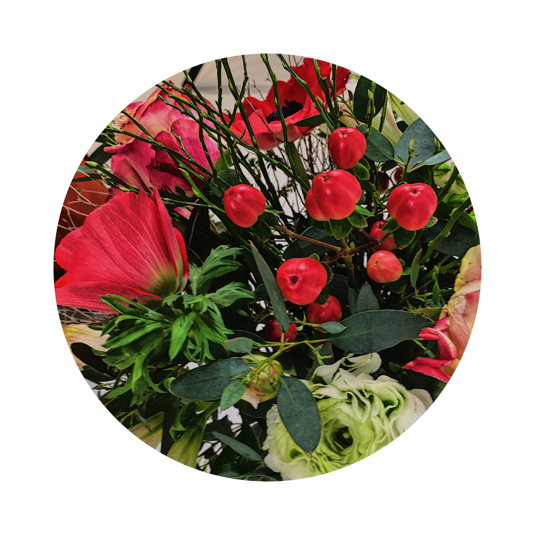 Blumenstrauß Fr. Meissner aus Opitzsch. Detailbild.