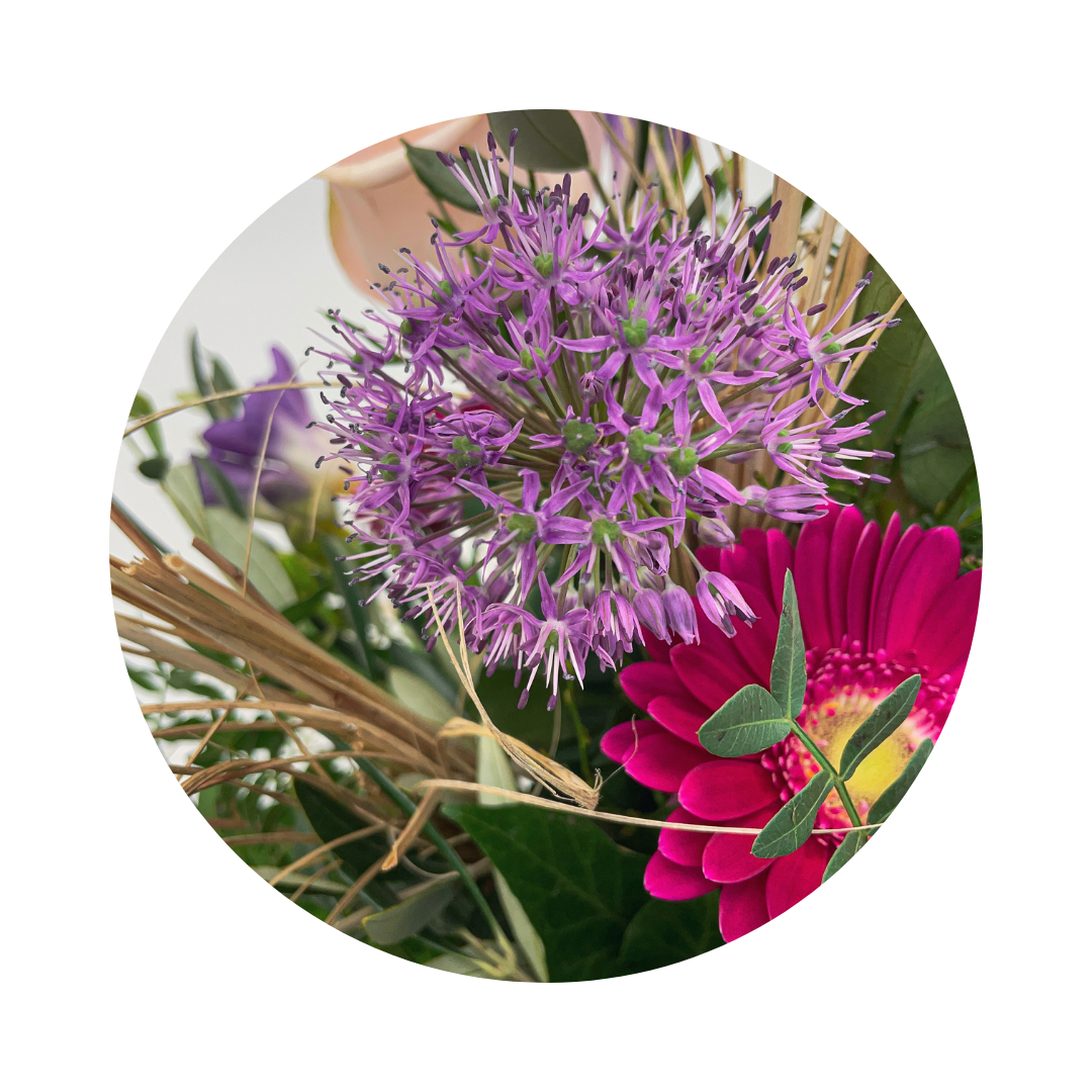 Blumenstrauß Sylvia Plauen. Detailbild.