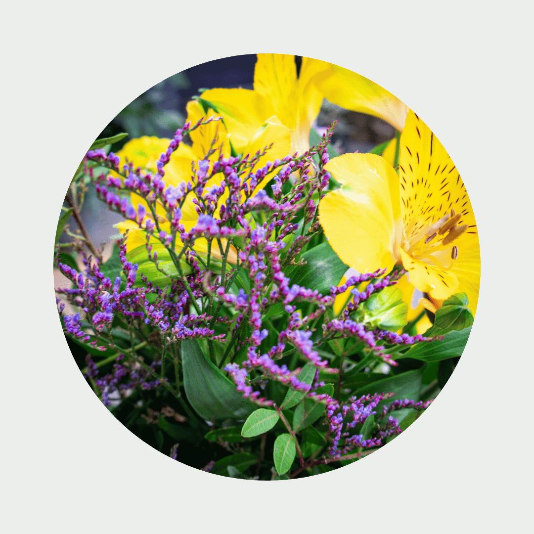 Blumenstrauß Melinda Rochwitz. Limonium Detailbild.