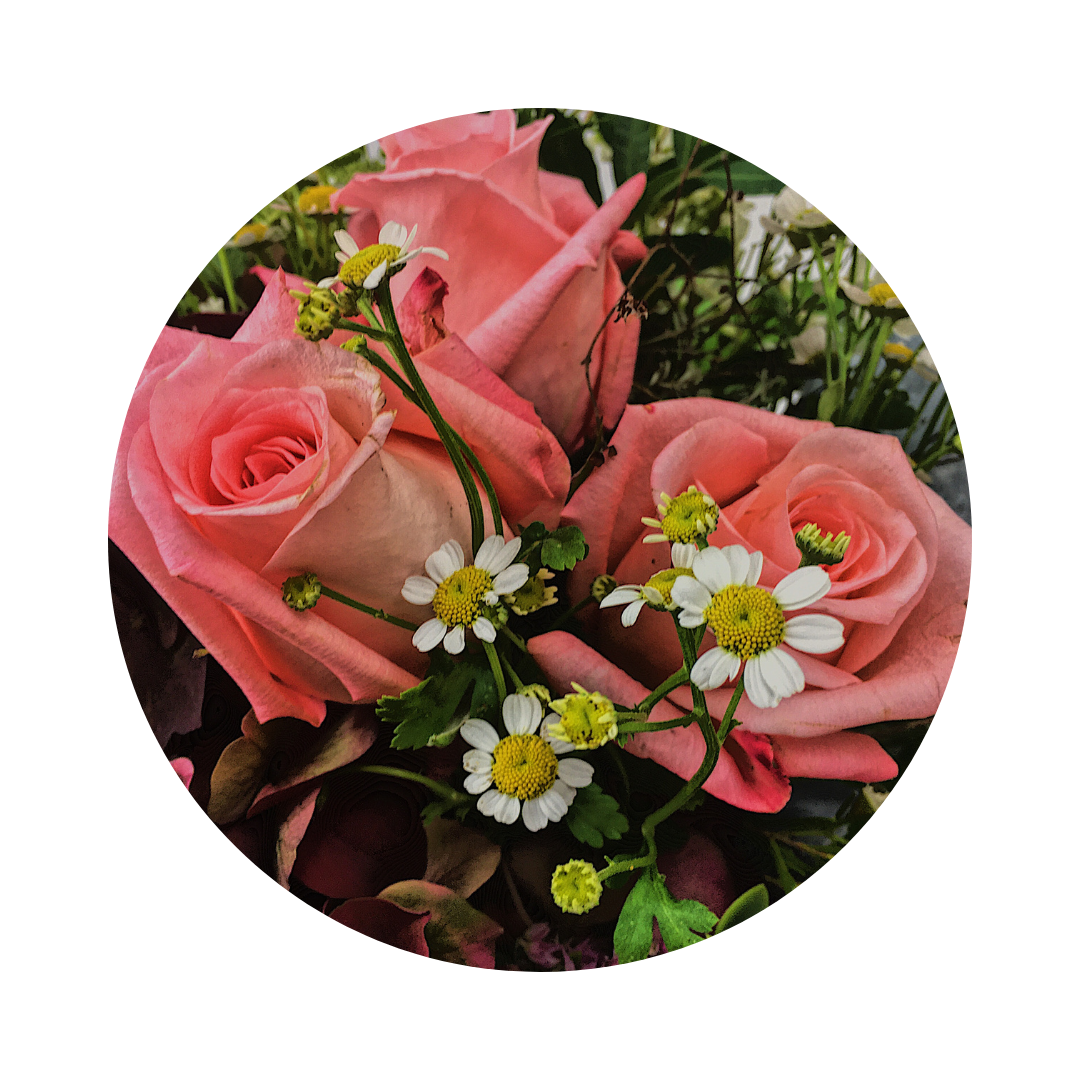 Blumenstrauß Rosalie Leuben. Detailbild.
