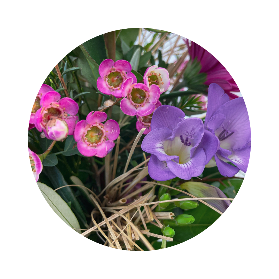 Blumenstrauß Sylvia Plauen. Detailbild.