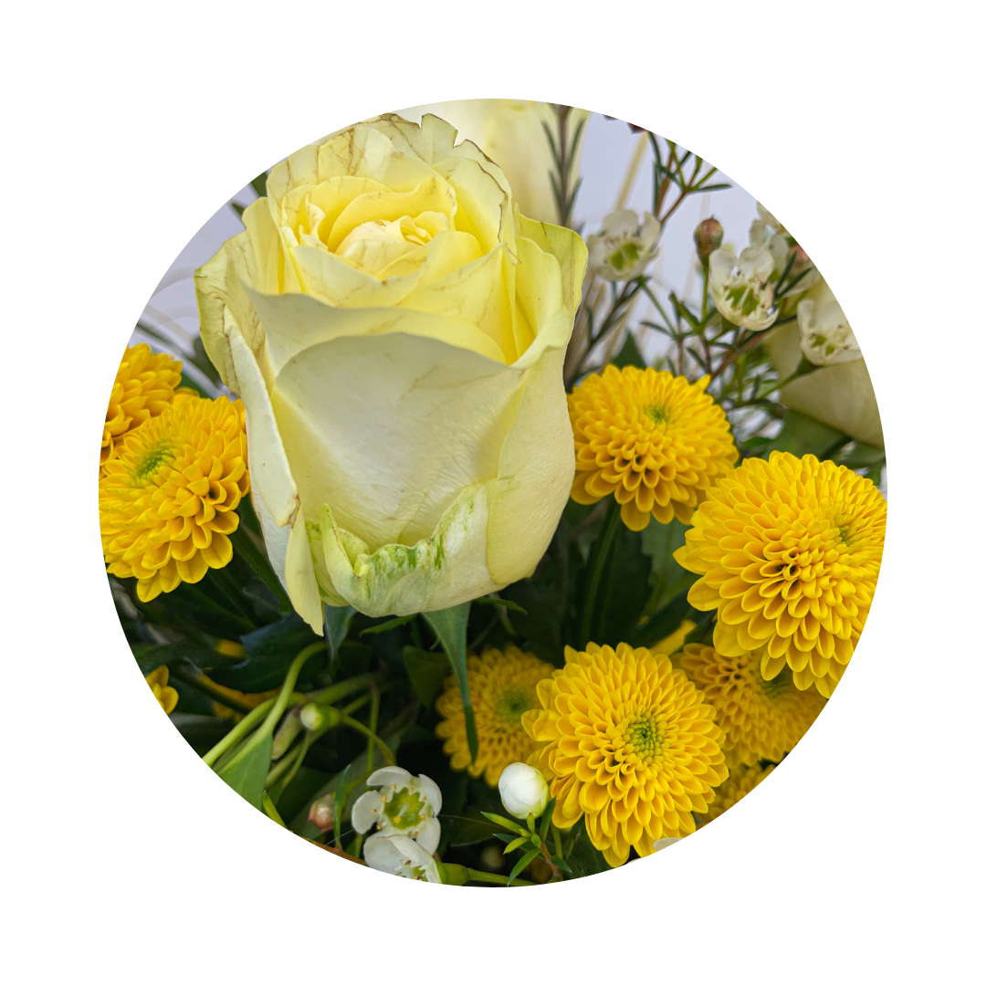 Blumenstrauß Sina Weißeritz. Detailbild.